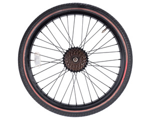 bicycle wheel set isolated on white background