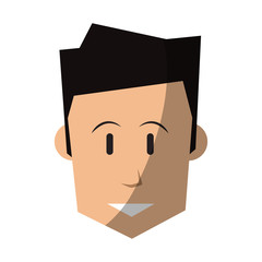 face of happy man icon image vector illustration design