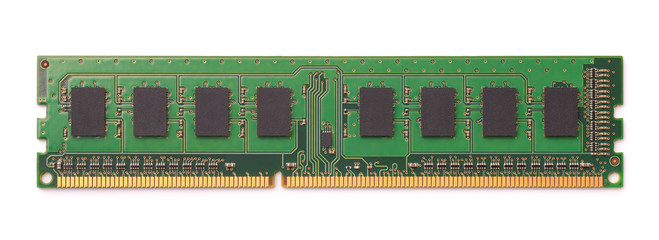Top view of computer RAM module