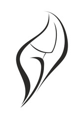 силуэт девушки