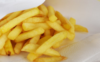 fries on a white napkin