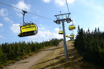 Skrzyczne, cableway (Beskidy Mountains in Poland)