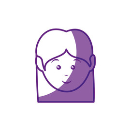 happy woman face cartoon icon over white background. vector illustration