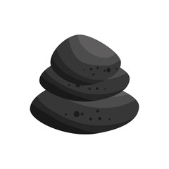 volcanic stones icon over white background. spa center concept. colorful design. vector illustration