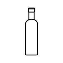 wine bottle icon over white background. vector illustration