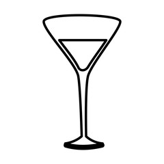 cocktail drink icon over white background. vector illustration