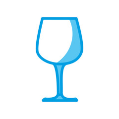 wineglass icon over white background. vector illustration