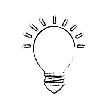 bulb light icon over white background. vector illustration