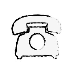 telephone icon over white background. vector illustration