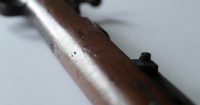 Old antique German military rifle