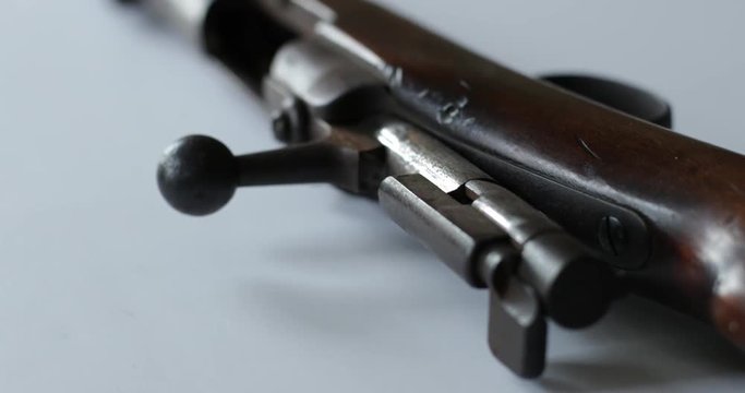 Old antique German military rifle