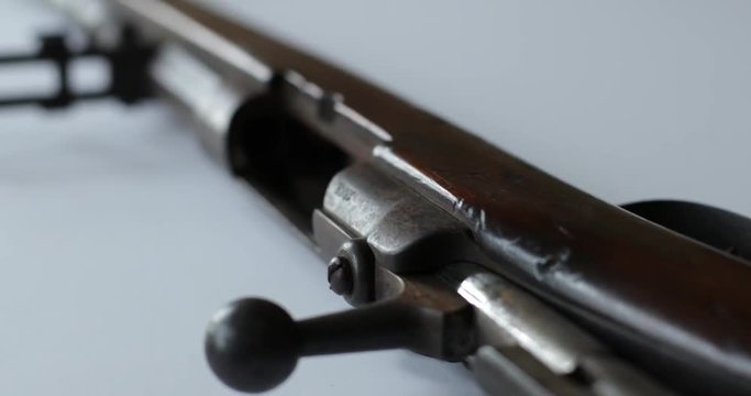 Old antique German military rifle