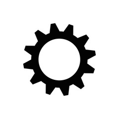 gear wheel icon over white background. vector illustration