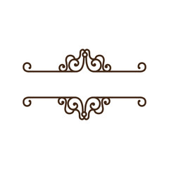 decorative vintage ornament icon over white background. vector illustration