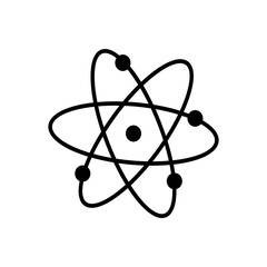 atom icon over white background. vector illustration