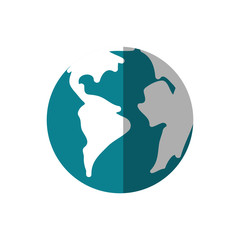 earth planet icon over white background. vector illustration