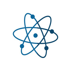 atom icon over white background. vector illustration