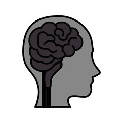 Human brain symbol icon vector illustration graphic design