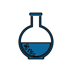 Chemistry flask glass vector illustration design icon