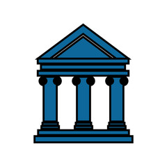 Bank building symbol vector illustration design icon
