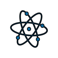 Atom molecule science vector illustration design icon
