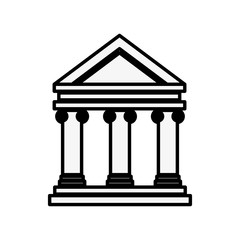 Fototapeta premium Bank building symbol icon vector illustration graphic design