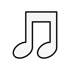 Music note symbol icon vector illustration graphic design