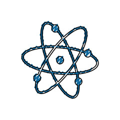Atom science molecule icon vector illustration graphic design