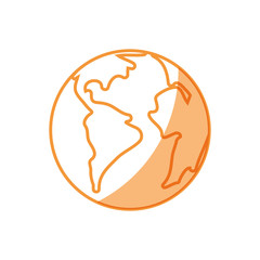 World earth isolated icon vector illustration graphic design