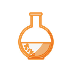 Chemistry flask glass icon vector illustration graphic design