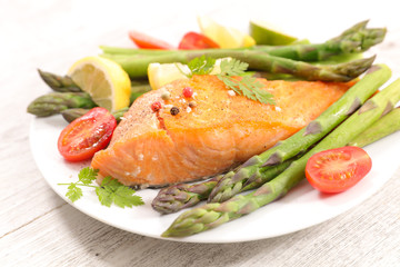 grilled salmon and asparagus