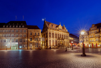 Naklejka premium Bremen. The central market square.