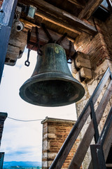 Fototapeta premium Cloche de la Torre del Mangia à Sienne en Toscane 