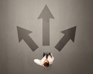 Businessman making a decision