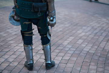 Obraz premium Widok z tyłu części rycerza, część zbroi