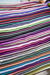 Fototapeta premium Pile of fabric.