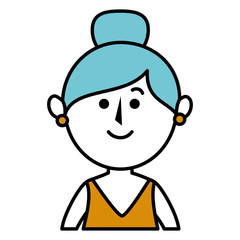 cute grandmother avatar character vector illustration design