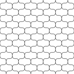 Fototapeta premium Vector seamless pattern. Modern stylish texture. Monochrome geometric pattern with figured tiles