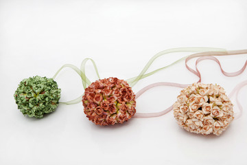 Artificial decorative tiny bunches of flowers