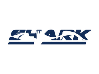 Great white shark logo vector illustration isolated on white background