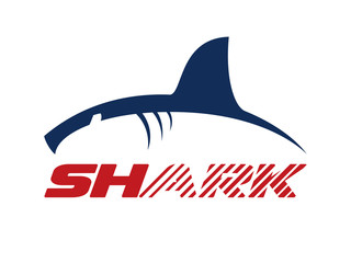 Shark logo vector illustration isolated on white background