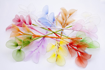 Artificial decorative tiny bunches of flowers for candy almonds