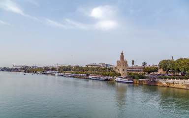 The embankment of the Guadalquivir river, Seville