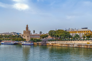 Fototapeta premium The embankment of the Guadalquivir river, Seville