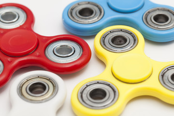 Obraz premium Fidget finger spinner stress, anxiety relief toy