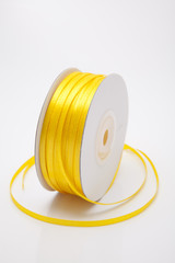 Vivid yellow ribbon roll