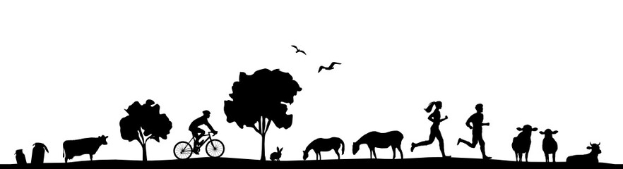 Silhouette Sport und Natur © SimpLine