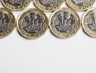 New one pound British sterling coin.