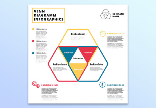 Hexagon Venn Diagram Infographic