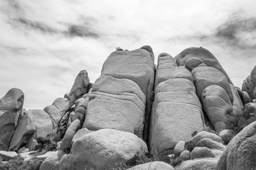 Large Rock Landscape in Black & White